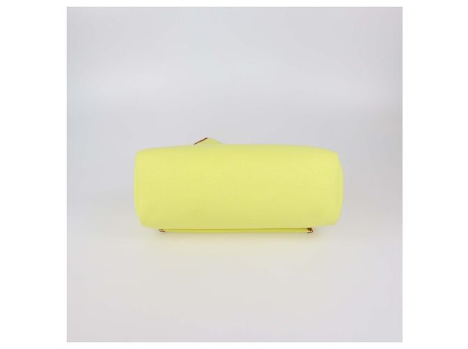 Hermès Borsa Hermes Lime/Natural Toile e Vache Hunter Herbag Zip 31 D'oro - vista 5