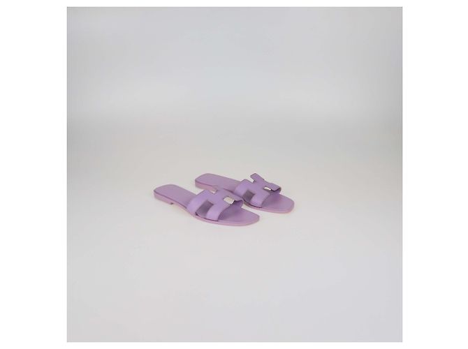 Hermès Amethyst Epsom Oran Sandalen - Ansicht 2