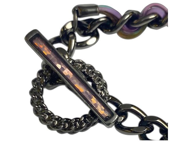 Cintura collana multicolore multichains 17P di Chanel Silver hardware - vista 10