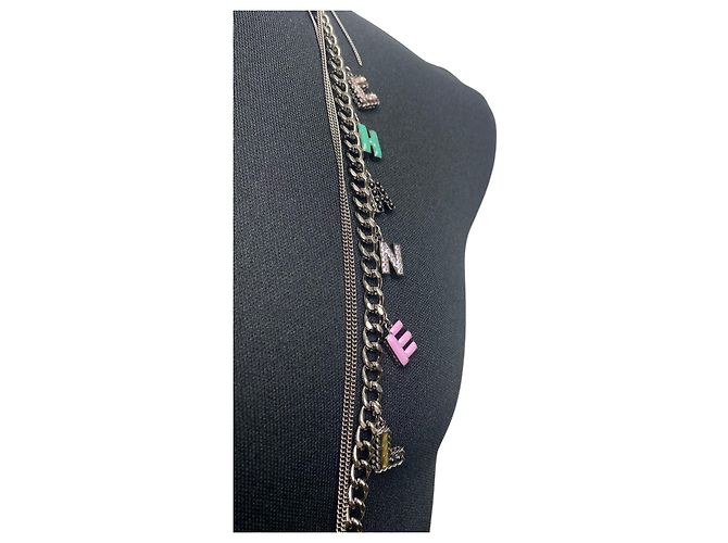 Cintura collana multicolore multichains 17P di Chanel Silver hardware - vista 8