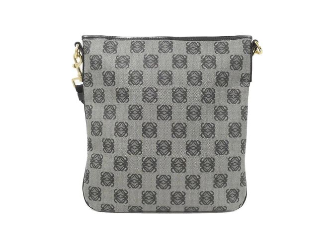 Graue beschichtete Canvas-Schultertasche von Loewe Braun - Ansicht 2