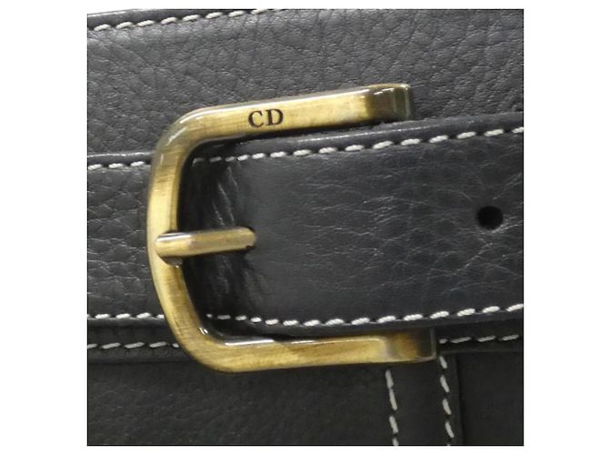 Borsa in pelle nera Christian Dior Nero - vista 4