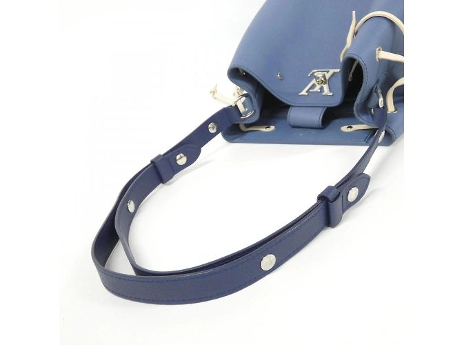 Borsa a Spalla Lockme Bucket di Louis Vuitton Blu - vista 9