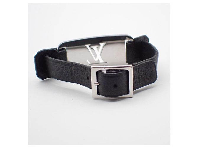 Bracciale Louis Vuitton Champs Elysées in pelle Nero - vista 2