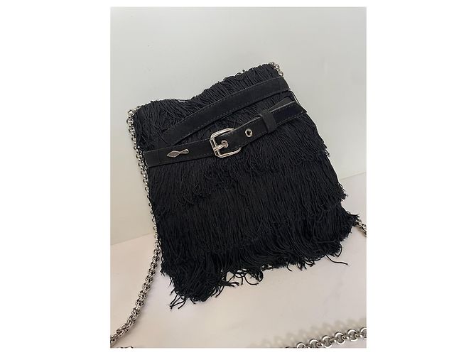 Borsa a tracolla Christian Louboutin in suede nero - vista 2