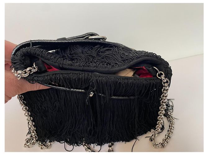 Borsa a tracolla Christian Louboutin in suede nero - vista 4