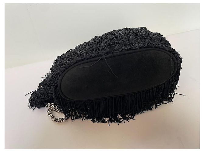Borsa a tracolla Christian Louboutin in suede nero - vista 5