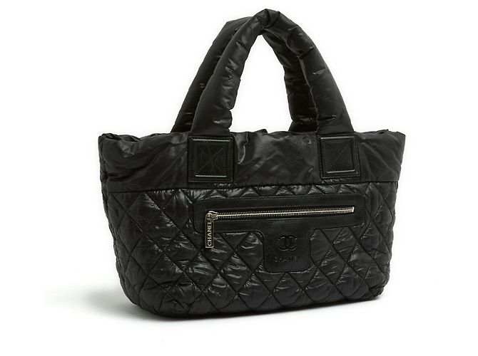 Chanel 2009 Sacco Cabas Cocoon Nylon Nero PM Borsa Mini Tote - vista 3