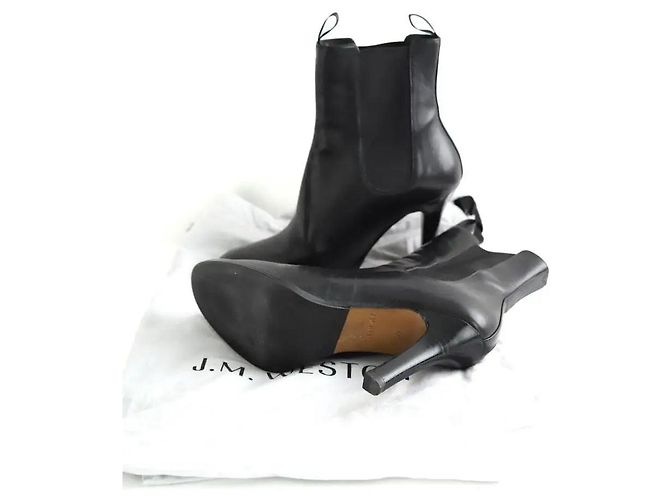 JM Weston Botas de cuero negro - vista 5