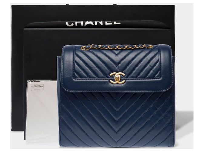 Borsa CHANEL in Pelle Blu - 103151 - vista 2