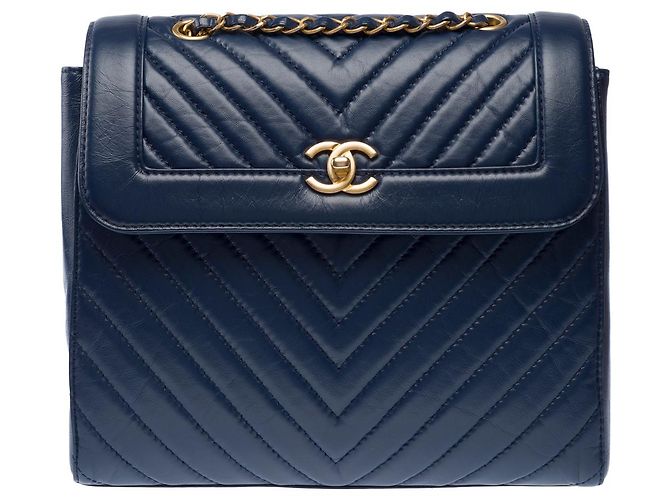 Borsa CHANEL in Pelle Blu - 103151 - vista 3