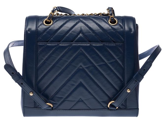 Borsa CHANEL in Pelle Blu - 103151 - vista 4