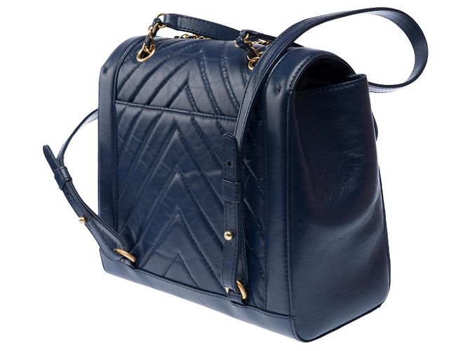 Borsa CHANEL in Pelle Blu - 103151 - vista 6