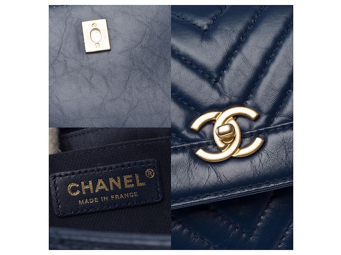 Borsa CHANEL in Pelle Blu - 103151 - vista 7