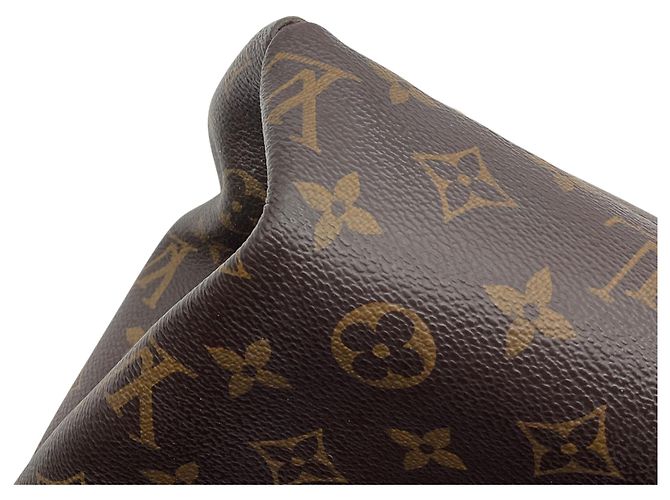 Borsa Pallas Chain Shopper Monogram in tela Louis Vuitton marrone / nera - vista 13