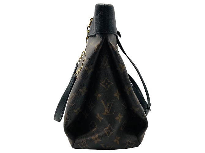 Borsa Pallas Chain Shopper Monogram in tela Louis Vuitton marrone / nera - vista 2