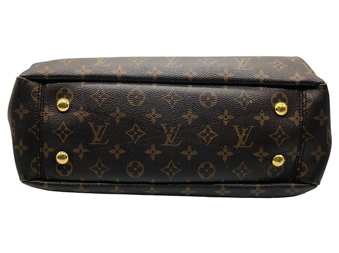 Borsa Pallas Chain Shopper Monogram in tela Louis Vuitton marrone / nera - vista 4