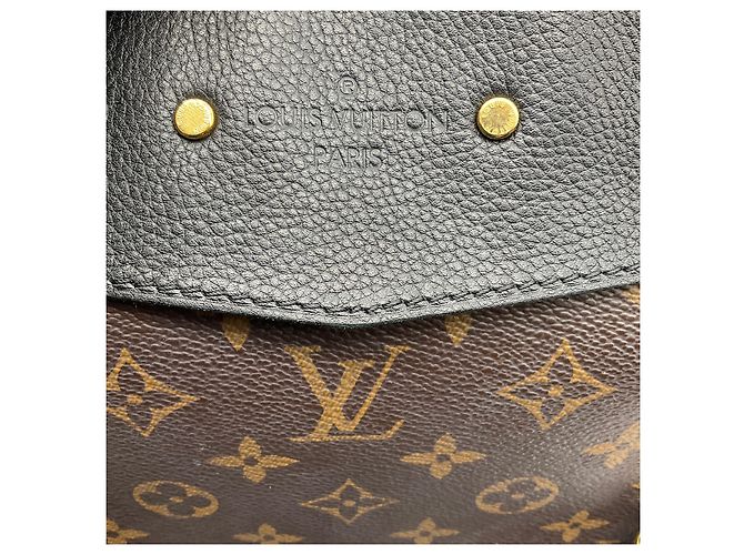 Borsa Pallas Chain Shopper Monogram in tela Louis Vuitton marrone / nera - vista 9