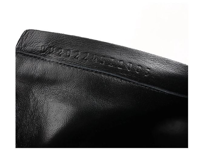 Schwarze Leder-Stiefeletten von Hermès, Größe 38,5 EU - Ansicht 14