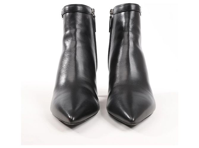 Schwarze Leder-Stiefeletten von Hermès, Größe 38,5 EU - Ansicht 4