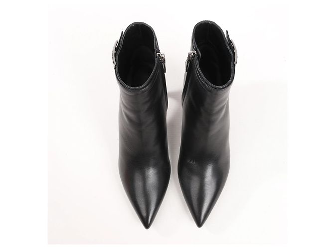 Schwarze Leder-Stiefeletten von Hermès, Größe 38,5 EU - Ansicht 5