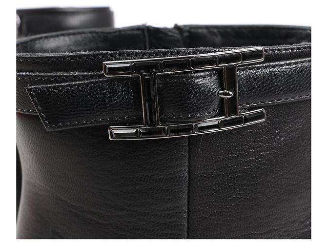 Schwarze Leder-Stiefeletten von Hermès, Größe 38,5 EU - Ansicht 6