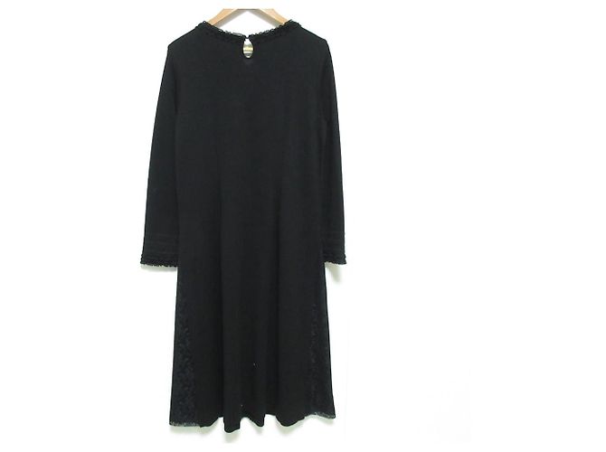 Autre Marque Ingeborg Spitzenlangkleid Schwarz - Ansicht 2