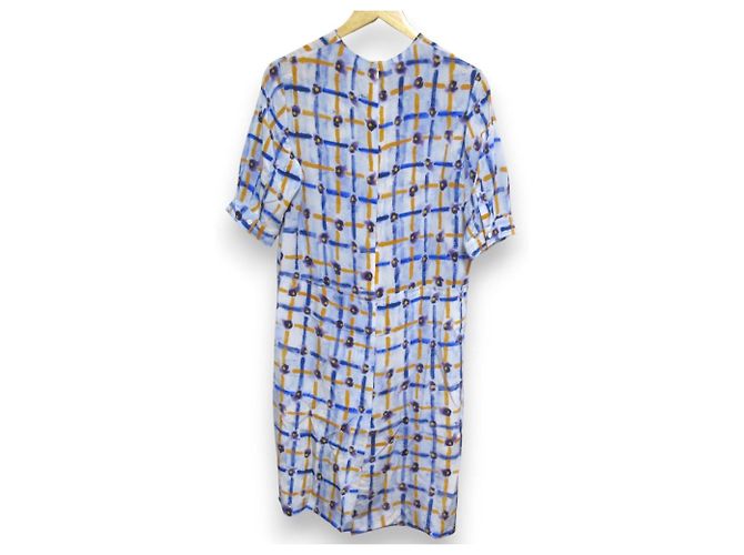 Vestido de seda Marni ABMA1173M0 Azul - vista 2