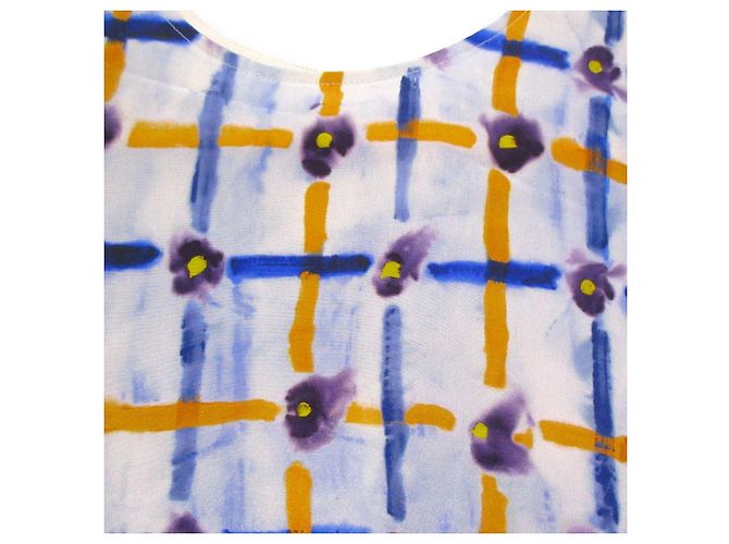 Vestido de seda Marni ABMA1173M0 Azul - vista 4