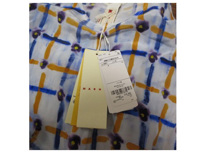 Vestido de seda Marni ABMA1173M0 Azul - vista 8