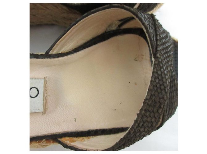 Sandali con zeppa e cintura Jimmy Choo Marrone - vista 11