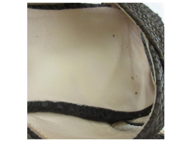 Sandali con zeppa e cintura Jimmy Choo Marrone - vista 12