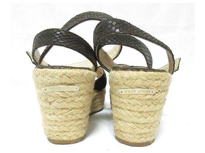 Sandali con zeppa e cintura Jimmy Choo Marrone - vista 5