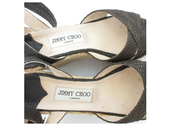 Sandali con zeppa e cintura Jimmy Choo Marrone - vista 6