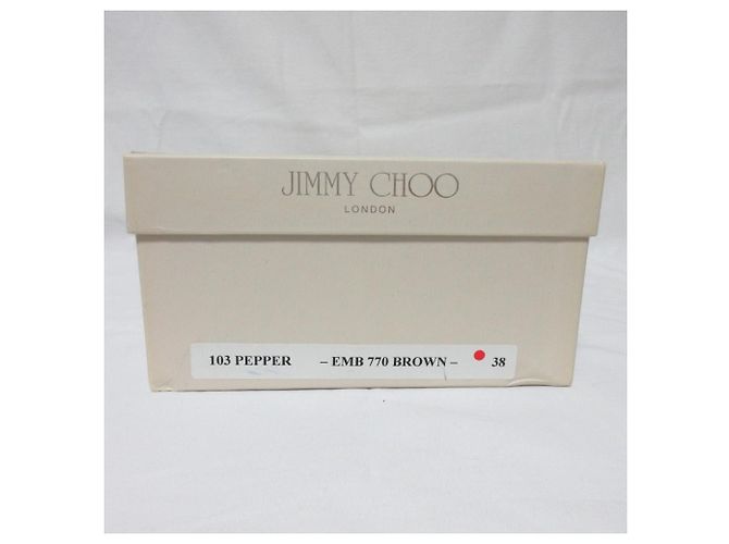 Sandali con zeppa e cintura Jimmy Choo Marrone - vista 9