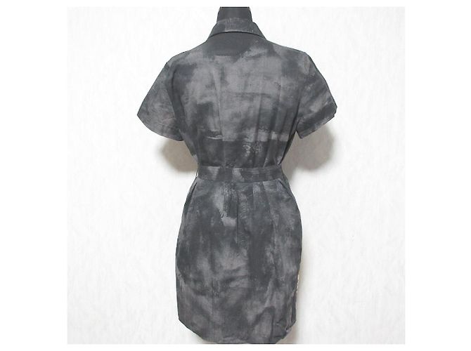 Autre Marque Gürtel-Tunika-Kleid i BLUES Schwarz - Ansicht 2