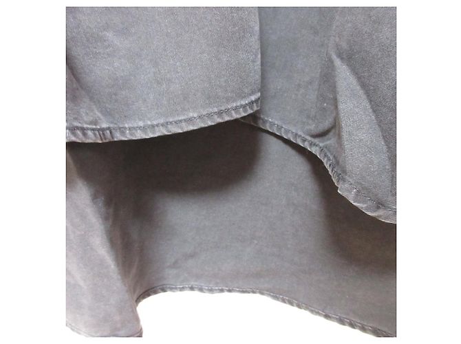 Autre Marque Tencel Denim Bluse ICB Schwarz - Ansicht 4