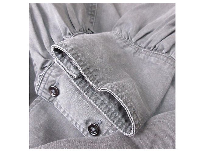 Autre Marque Tencel Denim Bluse ICB Schwarz - Ansicht 5
