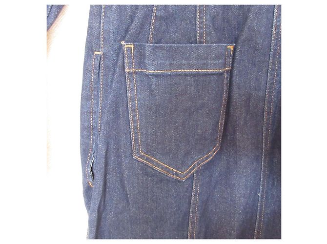 Autre Marque Lillian Carat Off-Shoulder Denim Kleid Blau - Ansicht 5