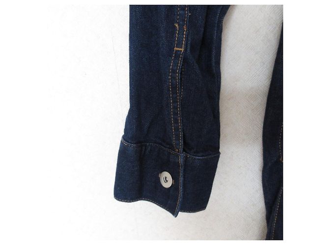 Autre Marque Lillian Carat Off-Shoulder Denim Kleid Blau - Ansicht 6