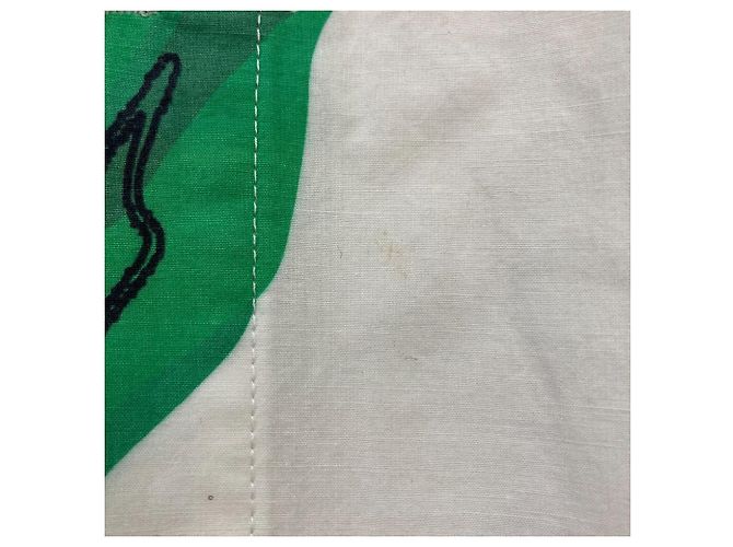 Autre Marque Vestido largo estampado Julien David Castaño Blanco Verde - view 9