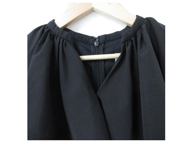Autre Marque CELFORD Voluminöses Rüschenkleid Schwarz - Ansicht 3