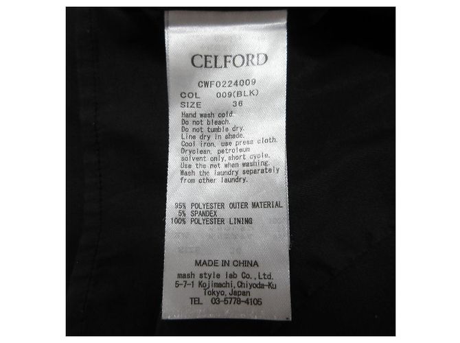 Autre Marque CELFORD Voluminöses Rüschenkleid Schwarz - Ansicht 8
