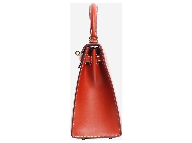 Hermès Borsa Brique Kelly 25 in pelle Box Calf Marrone - vista 4