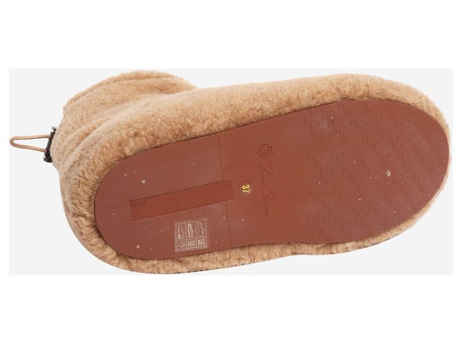 Loro Piana Botas de piel de oveja marrones - talla EU 37 (UK 4) Castaño - vista 4
