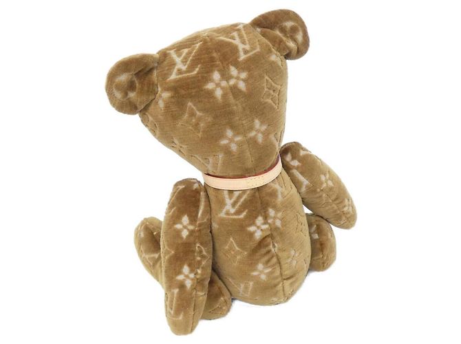 Ours en peluche Monogram Louis Vuitton Marron - vue 2