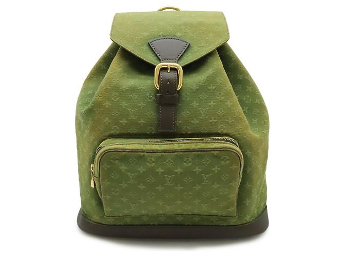 Zaino Mini Montsouris GM Monogramma Louis Vuitton Verde Cachi - vista 2