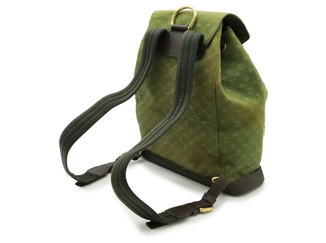 Zaino Mini Montsouris GM Monogramma Louis Vuitton Verde Cachi - vista 3