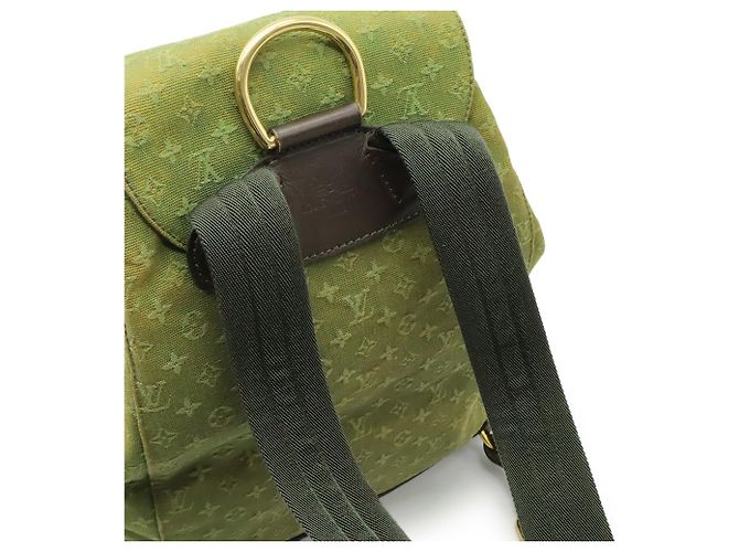 Zaino Mini Montsouris GM Monogramma Louis Vuitton Verde Cachi - vista 5