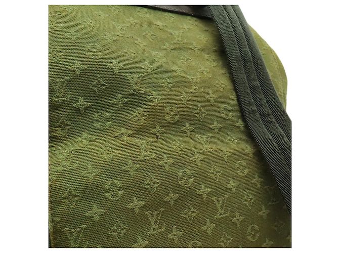 Zaino Mini Montsouris GM Monogramma Louis Vuitton Verde Cachi - vista 7